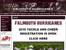 Tablet Screenshot of falmouthhurricanes.org